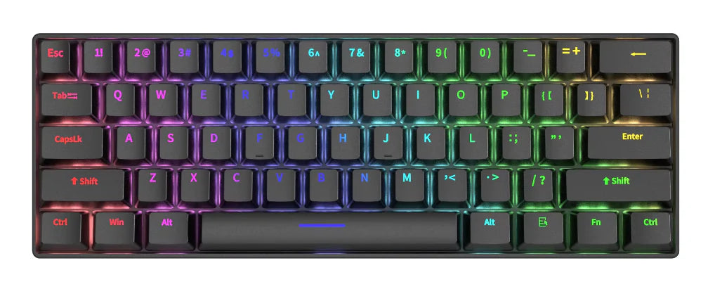 FuryCube H61K – 60% RGB Mechanical Keyboard, Hot-Swappable, Wired USB-C