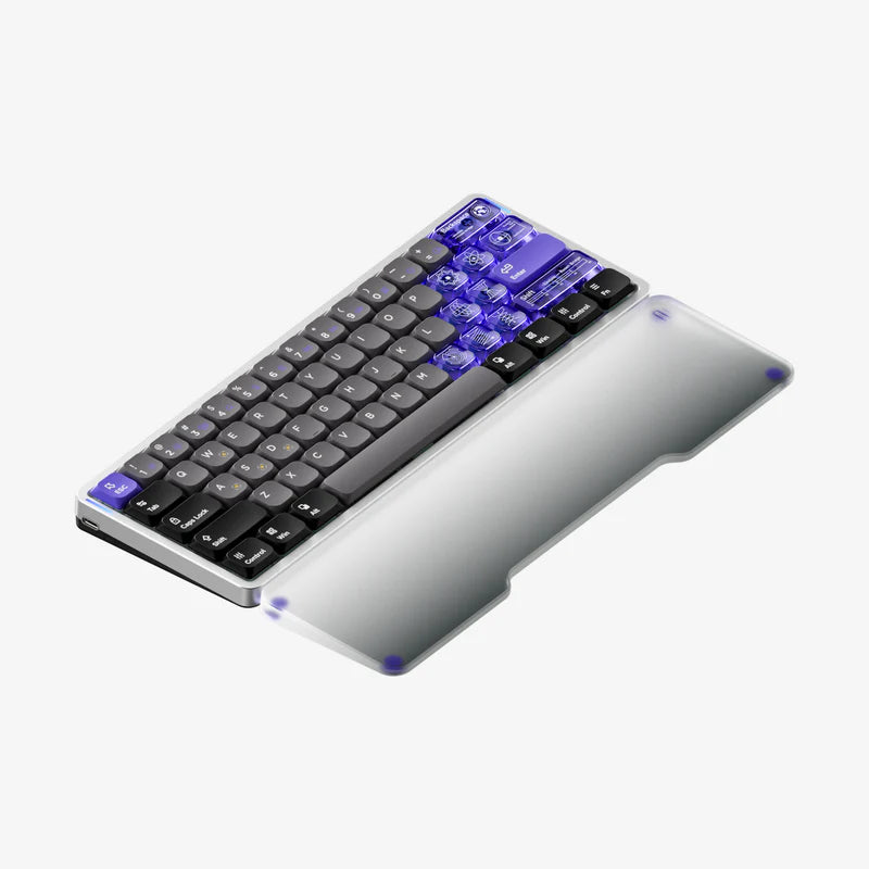 NuPhy Air60 HE 60% wireless mechanical keyboard top view with RGB lights