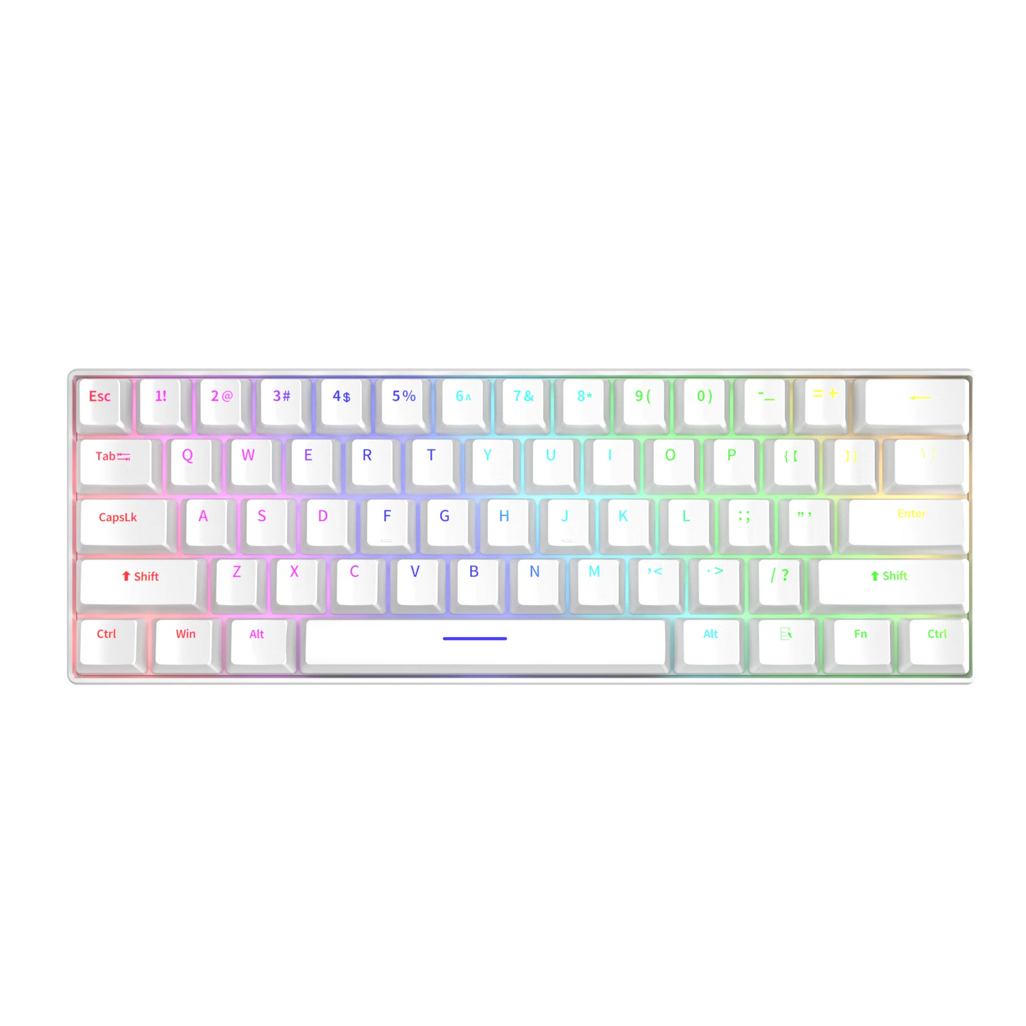 FuryCube H61K – 60% RGB Mechanical Keyboard, Hot-Swappable, Wired USB-C