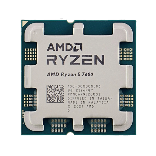 AMD Ryzen 5 7600 – 6-Core 12-Thread Desktop Processor with Radeon Graphics (AM5, Zen 4) - Tray Packing