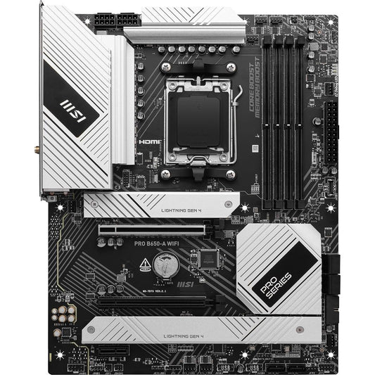MSI PRO B650-A WiFi – AM5 DDR5 Motherboard with PCIe 4.0, WiFi 6E & USB 3.2 Gen 2