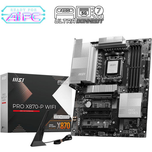 MSI PRO X870-P WiFi – AM5 DDR5 ProSeries Motherboard with PCIe 5.0, USB4, WiFi 7