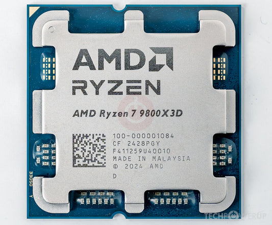 AMD Ryzen 9 9800X3D – 16-Core 32-Thread Gaming & Creator CPU (AM5, 3D V-Cache) - Tray Packing
