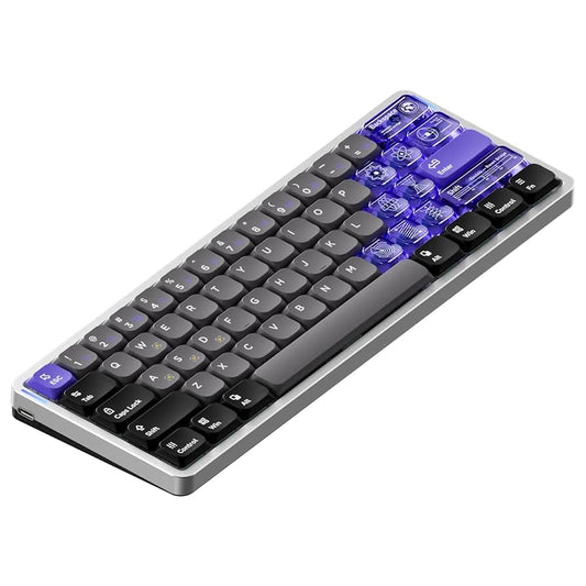 Side profile of NuPhy Air60 HE mechanical keyboard showing low-profile keys