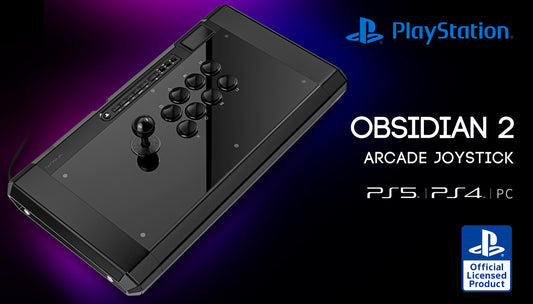 Qanba Obsidian 2 Q7 arcade stick PS5 PS4 PC angle