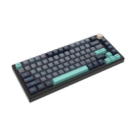 VGN N75 Pro side profile showing 75% layout and blue keycaps
