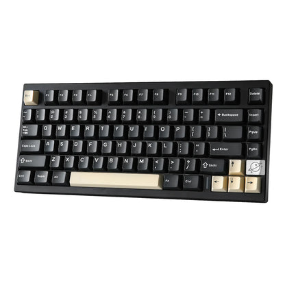Side profile of black YUNZII AL75 75% aluminum keyboard