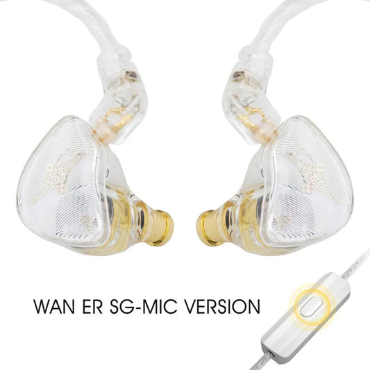 Tangzu Wan'er SG IEM (White, With Mic) – Hi-Fi Audiophile Earphones for Music & Gaming in Pakistan